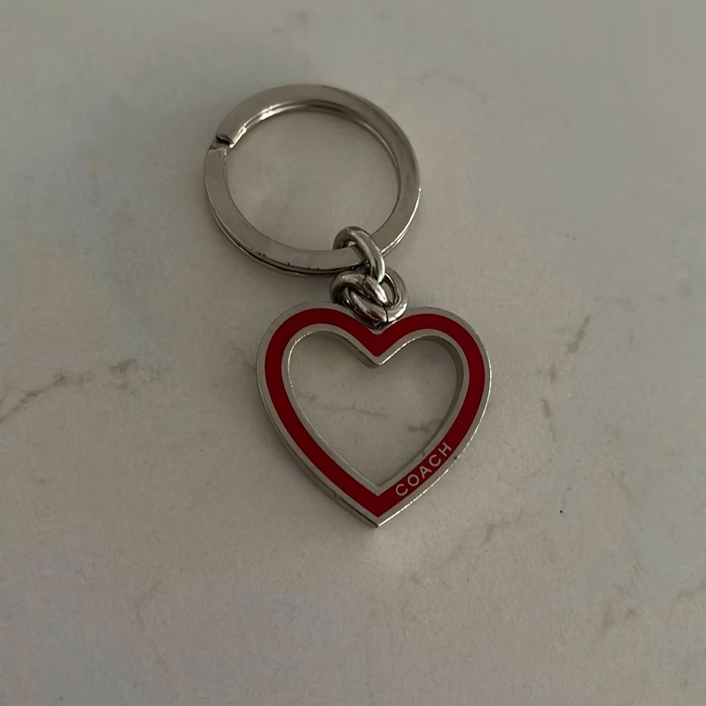 Coach heart keychain.